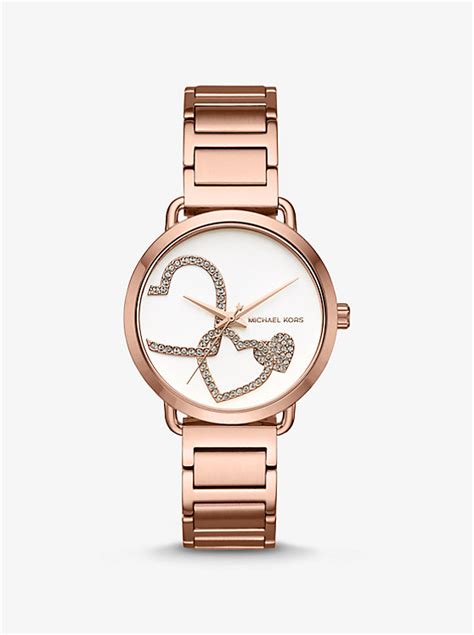 Portia Pavé Heart Rose Gold